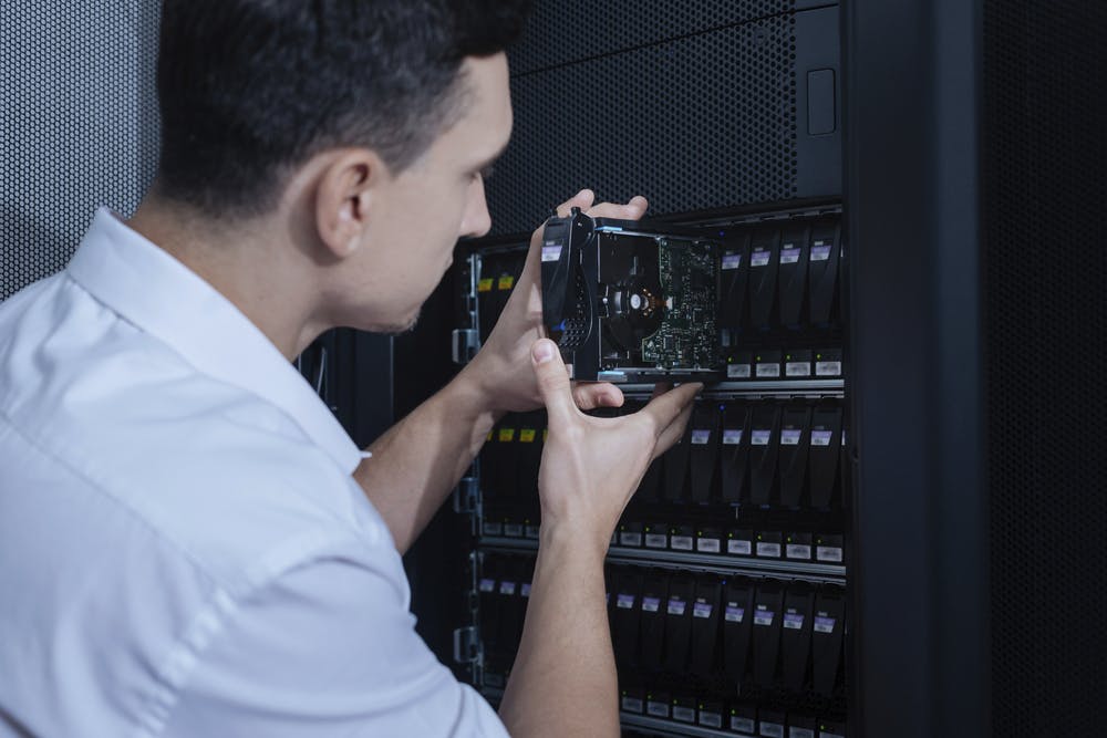 image of male technician doing his job