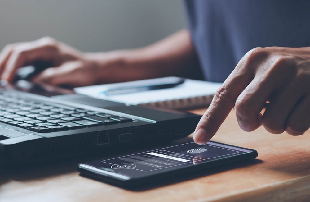 image of cyber security in two-step verification, Login, User, identification information security and encryption, Account Access app to sign in