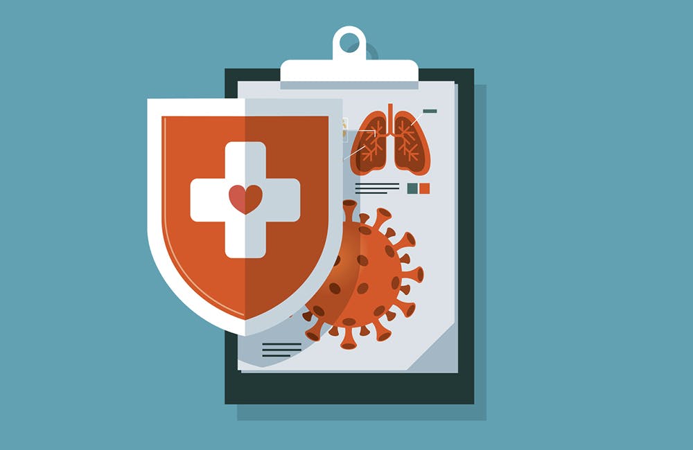 Hygienic shield protecting from virus