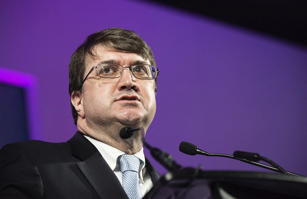 VA Secretary Robert L. Wilkie speaks during a Tragedy Assistance Program for Survivors (TAPS) event in May 2019.