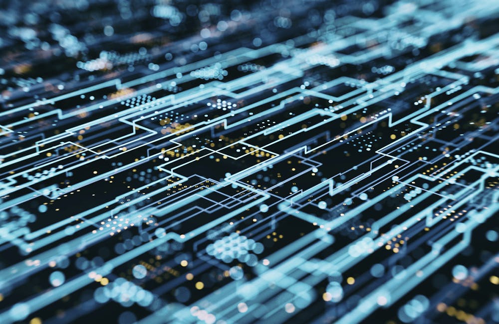 Abs Hologram Data flow grid - 3d rendered image. Technology, augmented reality (AR), virtual reality (VR) concepts. Abstract backgrounds. Innovation. Artificial intelligence background. Hologram view.