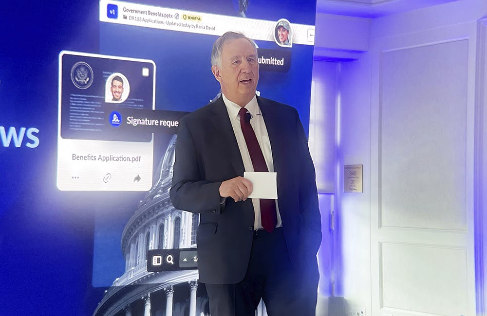 Former Office of Personnel Management CIO Guy Cavallo speaks at Box's Government Summit in Washington, D.C.