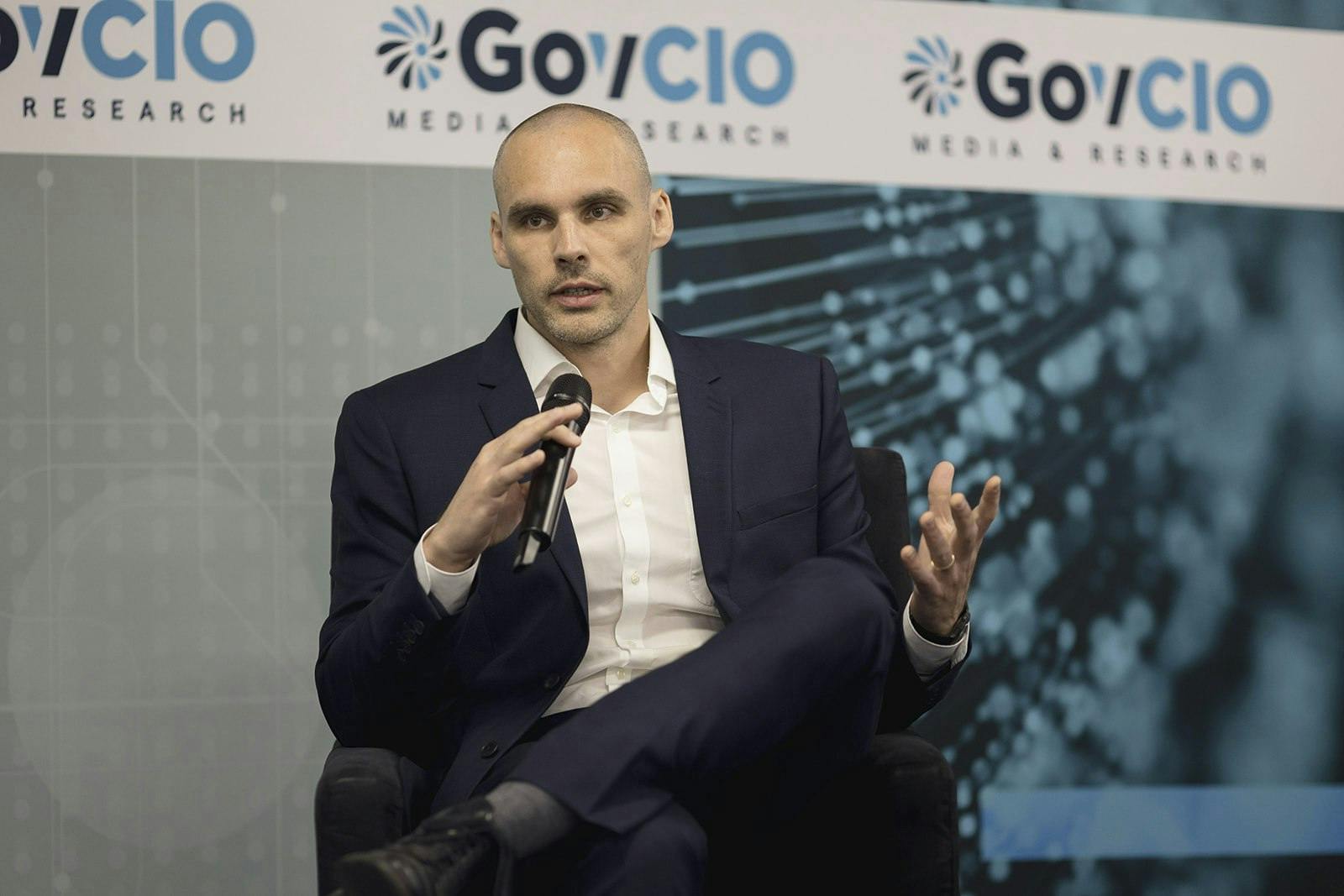 Zach Whitman, GSA’s chief AI office, at AI FedLab