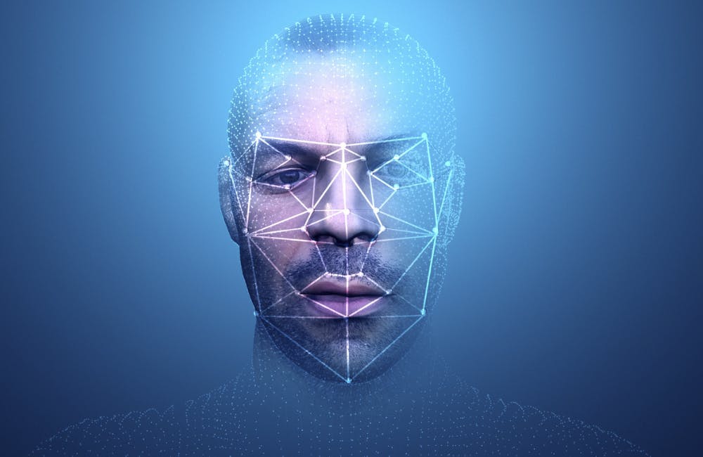 3d illustration Facial Recognition System