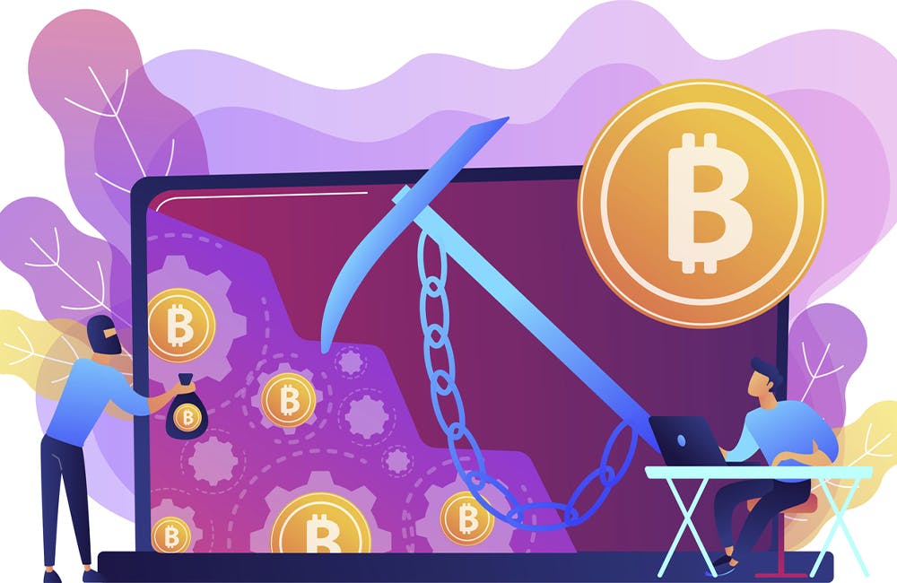 cryptocurrency graphic illustration