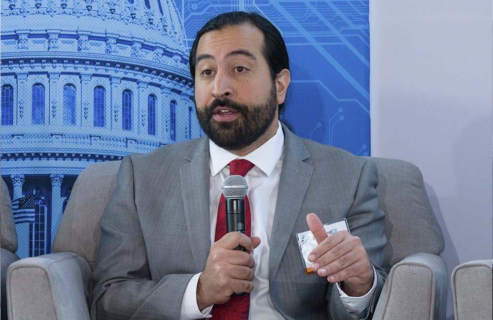 Omid Ghaffari-Tabrizi, Acquisitions Lead for the Centers of Excellence speaks on the GSA panel