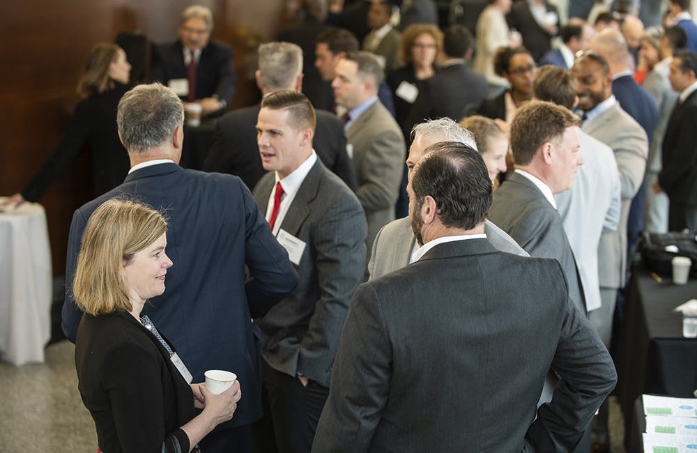 Networking at Tech Futures in Government Event