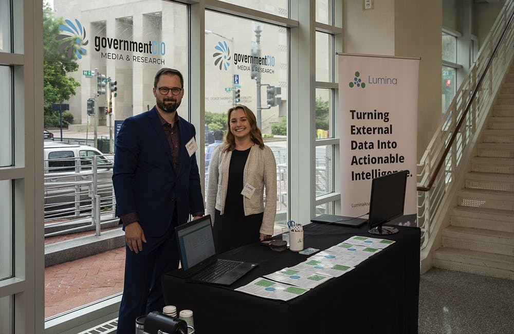 Lumina booth at Tech Futures in Government Event