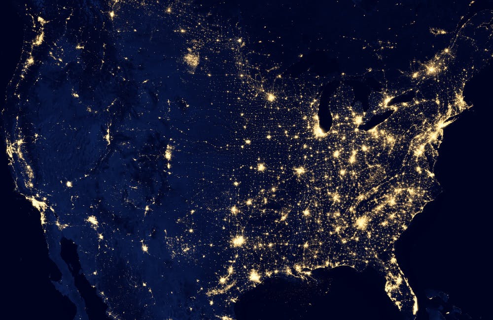 U.S. seen from orbit