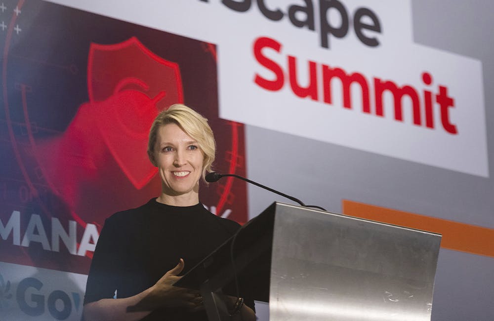 Dcode's Meaghan Metzger at the CyberScape Summit