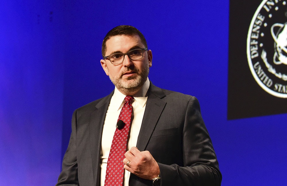 Doug Cossa, IC CIO and primary IT advisor to the Director of National Intelligence, speaks in Portland in 2023.