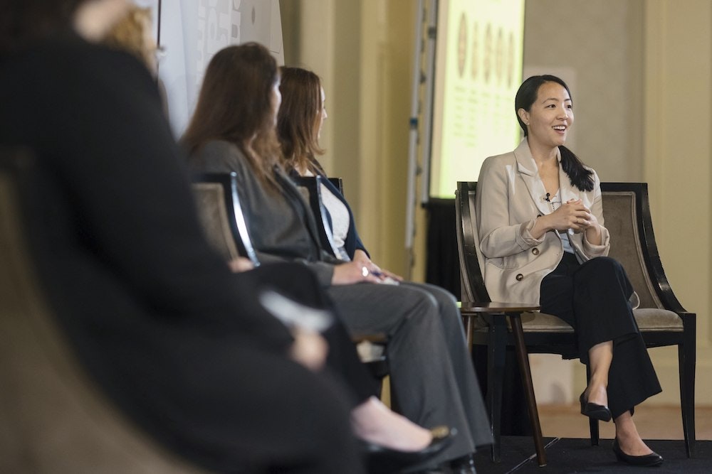 Dr. Kaeli Yuen, data and AI health product lead at Office of the CTO within the Department of Veterans Affairs, speaks at the Women Tech Leaders Summit in Washington, D.C., May 15, 2024.