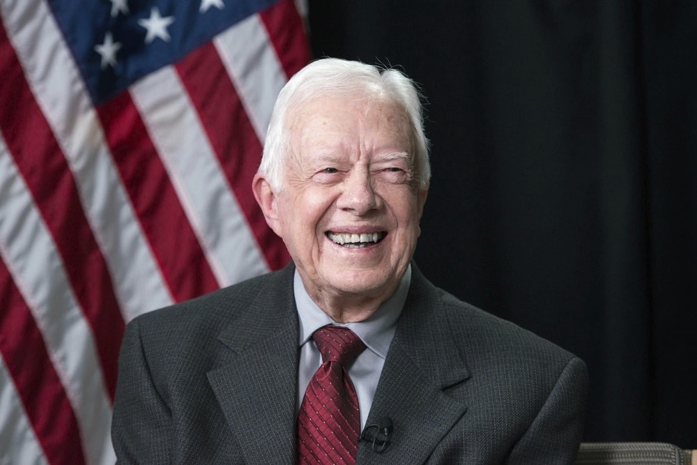 Former President Jimmy Carter attended the Civil Rights Summit at the LBJ Presidential Library on April 8, 2014.