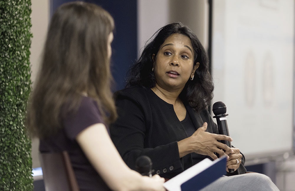 CIA CAIO Lakshmi Raman speaks at GovCIO Media & Research's AI Building Blocks in Washington, D.C,, on June 17 2025.