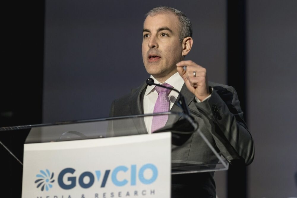 DHA CDAO Dr. Jesus Caban speaks at GovCIO Media & Research's Defense IT Summit on Feb. 27, 2025 in Arlington, Virginia.