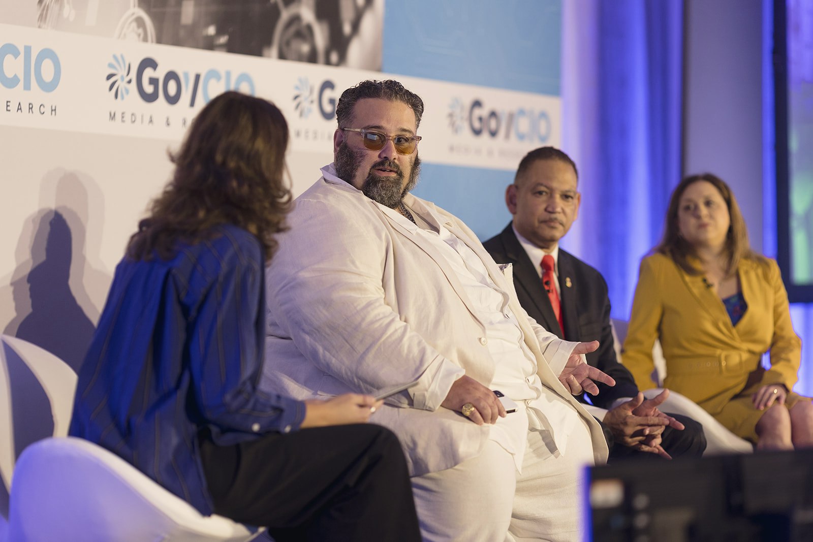 Remy DeCausemaker, open source lead at the Centers for Medicare & Medicaid Services, speaks on a panel during GovCIO Media & Research's Federal IT Efficiency Summit on July 10, 2025 in Tysons, Virginia.
