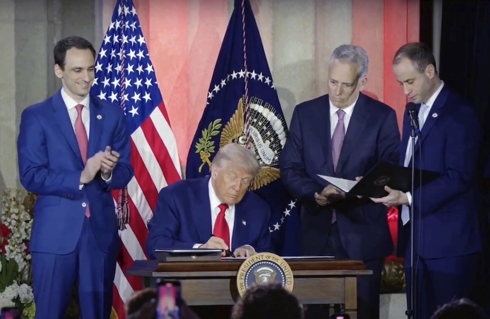 President Donald Trump signs three new executive orders on July 23, 2025, to bolster the nation's AI infrastructure.