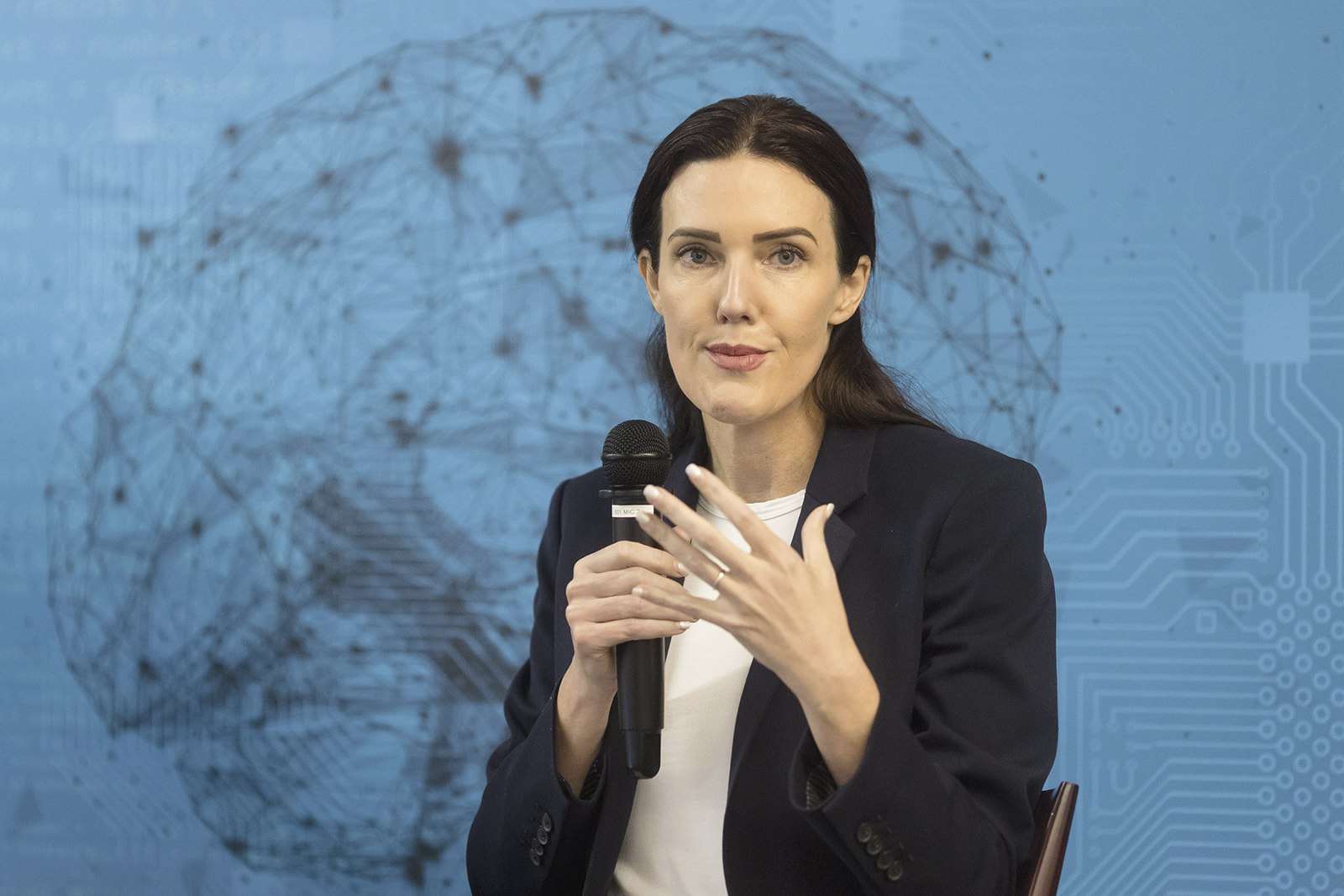 Alexis Bonnell, Partnership Manager for the U.S. National Labs Partnership, OpenAI, speaking at the AI in Action Workshop