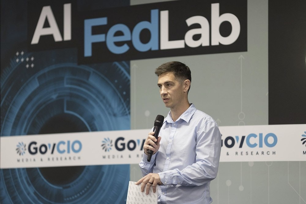 Marine Corps Service Data Office AI Lead and Deputy Commandant for Information Capt. Christopher Clark AI Fedlab