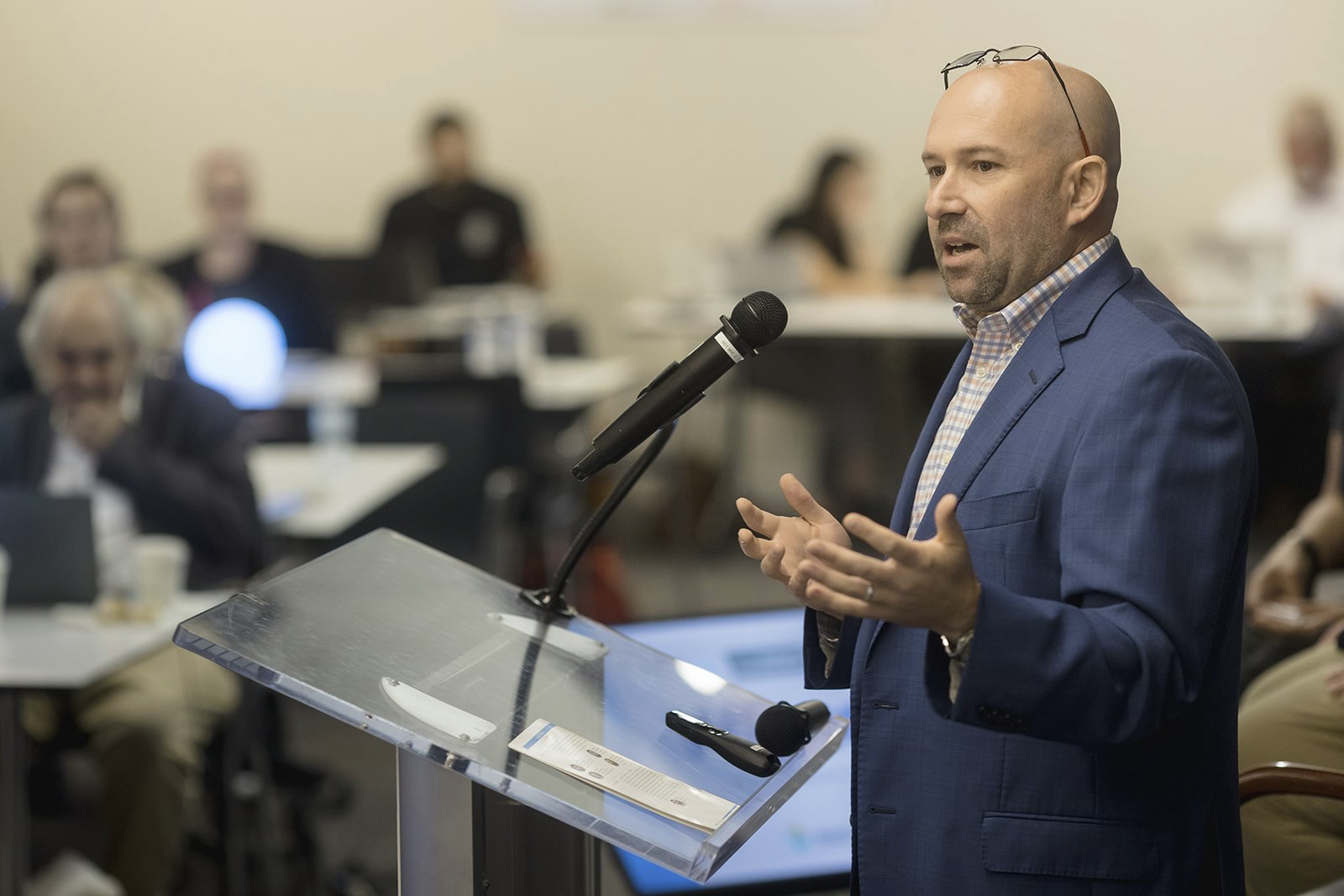 Steve Wallace, CTO and Director of Emerging Technology at DISA speaks at the AI in Action Workshop