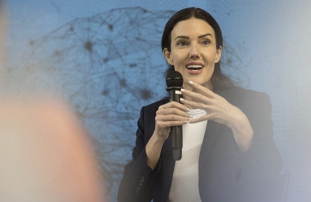 Alexis Bonnell, partnership manager at Open AI and former CIO and director of the Air Force Research Laboratory, speaks at GovCIO Media & Research’s AI in Action Workshop in Washington, D.C., on Aug. 14, 2025.