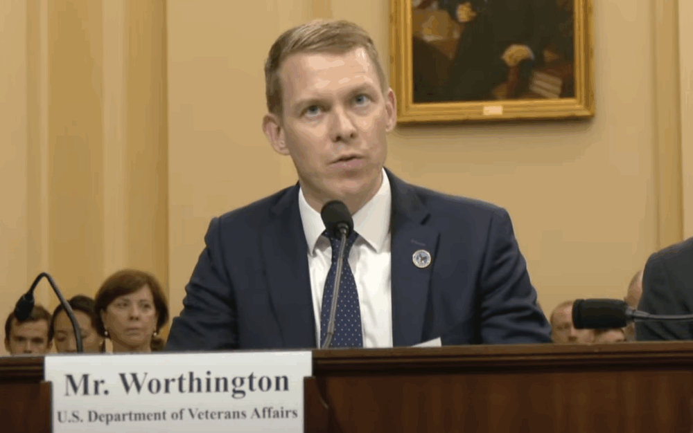 Department of Veterans Affairs CTO & CAIO Charles Worthington addresses congressional leaders on Capitol Hill, September 15th, 2025.