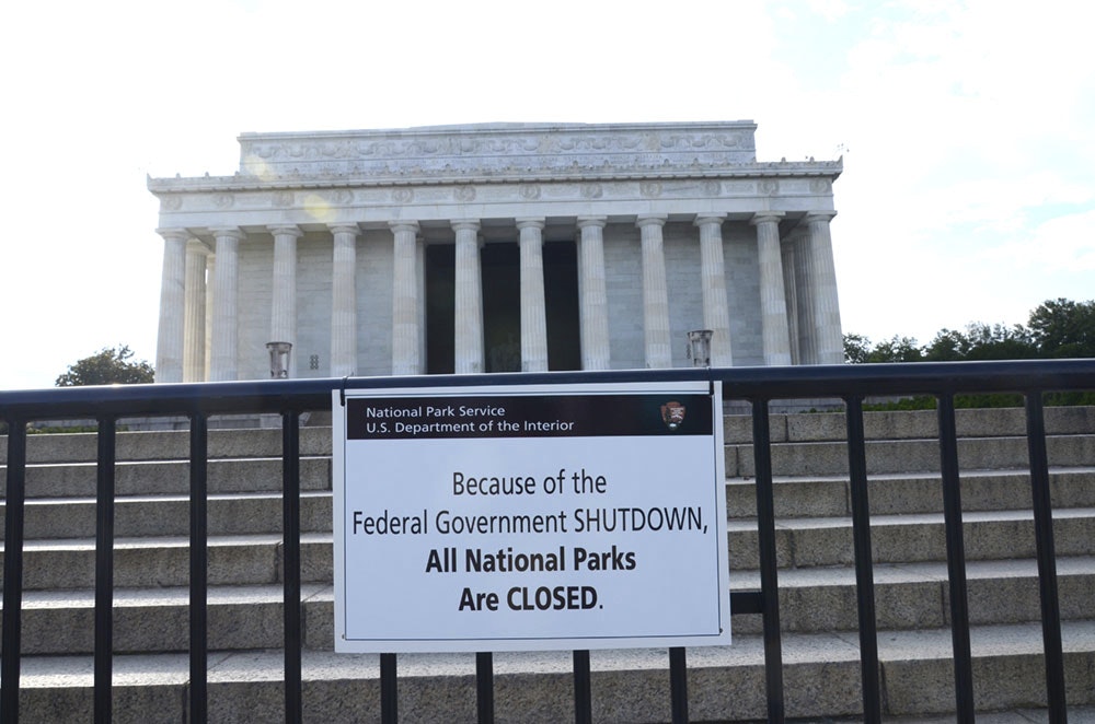 National monuments and museums in Washington DC were closed during the shutdown in 2013.