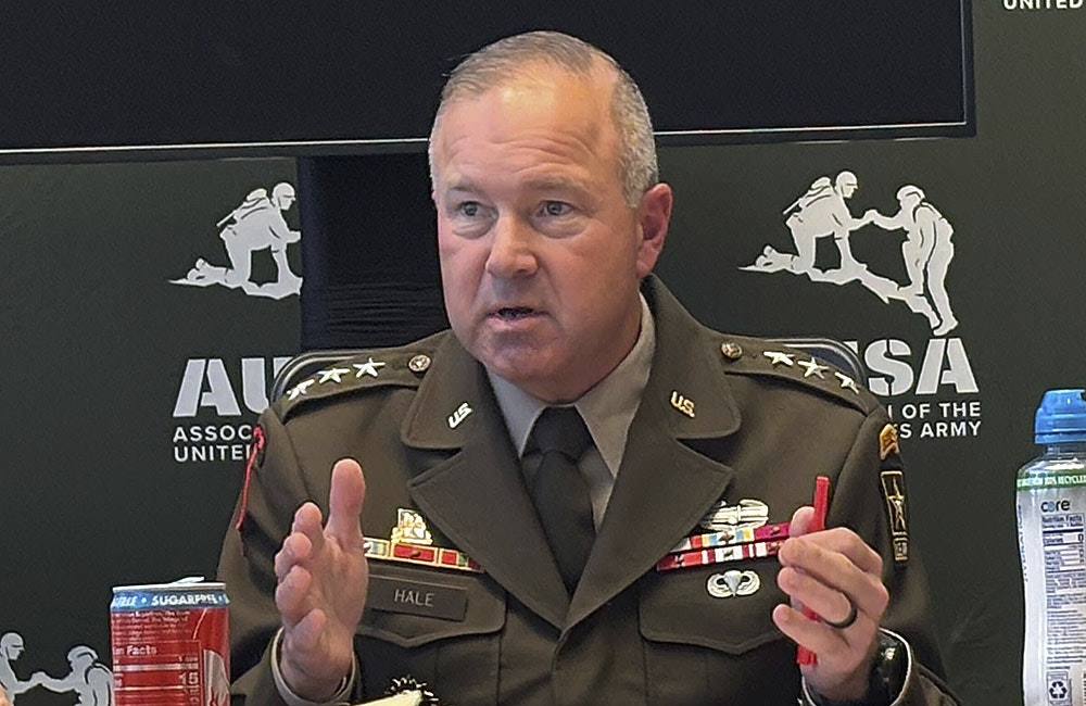 Lt. Gen. Anthony Hale, Deputy Chief of Staff for Intelligence, G-2, Army, speaks to reporters Wednesday at AUSA’s Annual Meeting and Exposition in Washington, D.C.