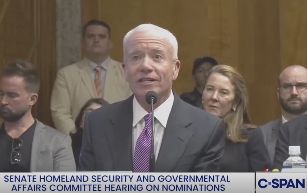 Edward Forst testifies before the Senate Homeland Security and Governmental Affairs Committee on Oct. 23, 2025, in Washington, D.C.