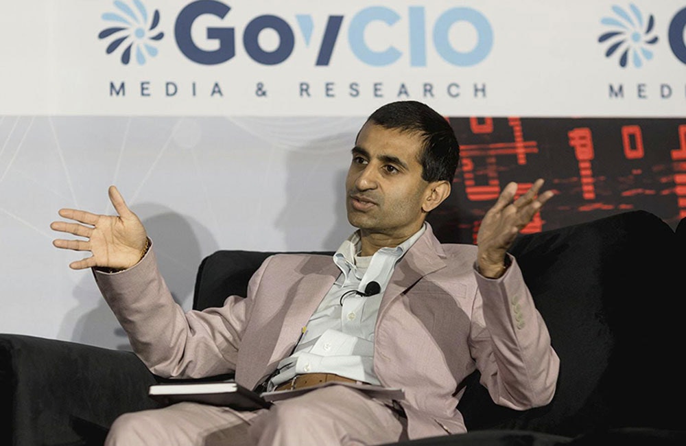 Enterprise IT Officer at Navy Installations Command Shery Thomas discusses protecting critical infrastructure at GovCIO Media & Research's 2025 CyberScape event on April 3, 2025.