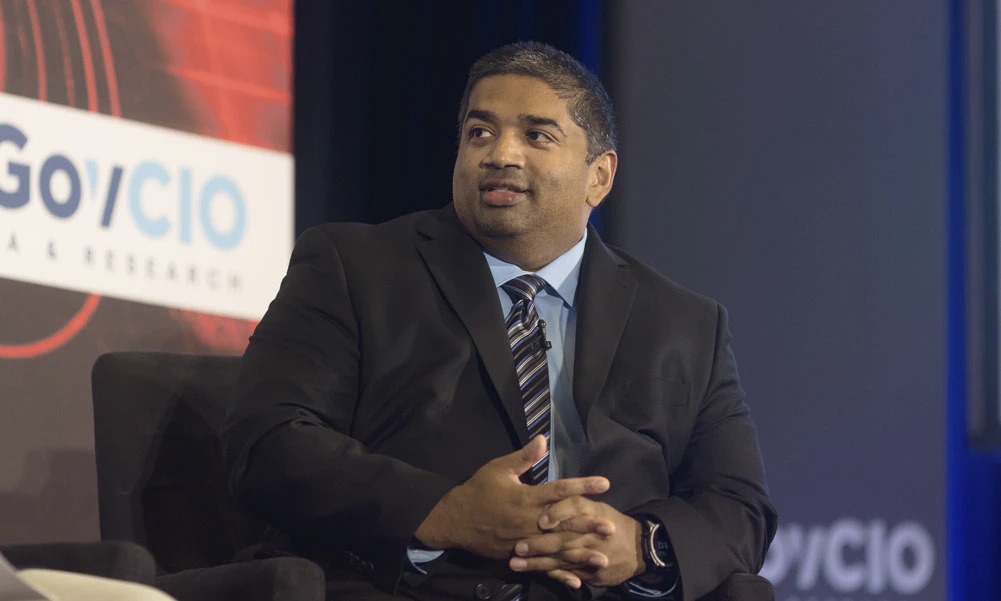 Indian Health Service CISO Benjamin Koshy speaks at GovCIO Media & Research's CyberScape: The Federal Cybersecurity Summit on April 16, 2026, in Arlington, Virginia.