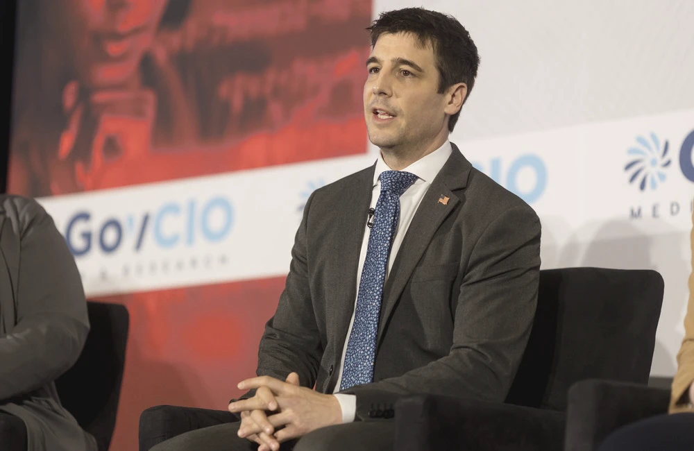 Environmental Protection Agency's CIO Carter Farmer discusses how the agency is securing critical infrastructure during a panel at GovCIO Media & Research's CyberScape: The Federal Cybersecurity Summit April 16, 2026, in Arlington, Virginia.