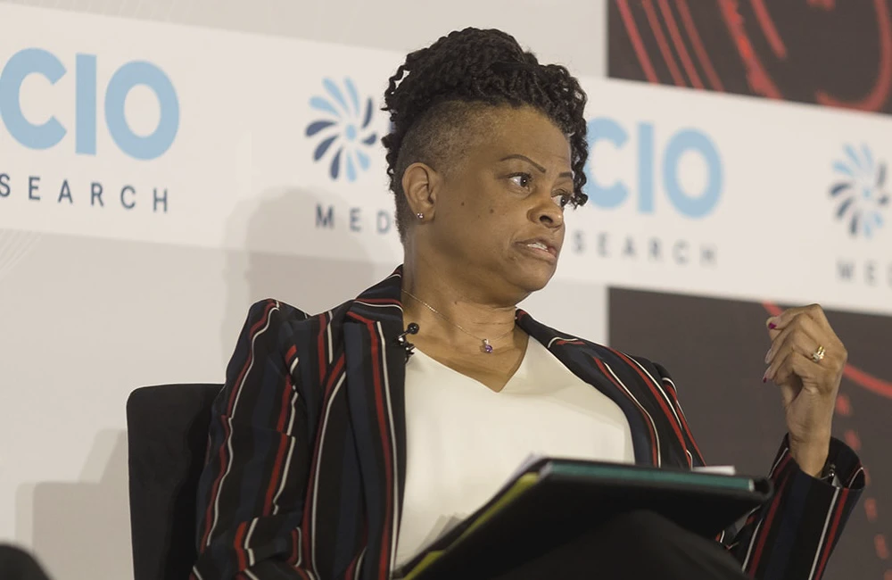 HHS Assistant Inspector General for Cybersecurity and IT Audits Tamara Lilly speaks at CyberScape: The Federal Cybersecurity Summit on April 16, 2026, in Arlington, Virginia.