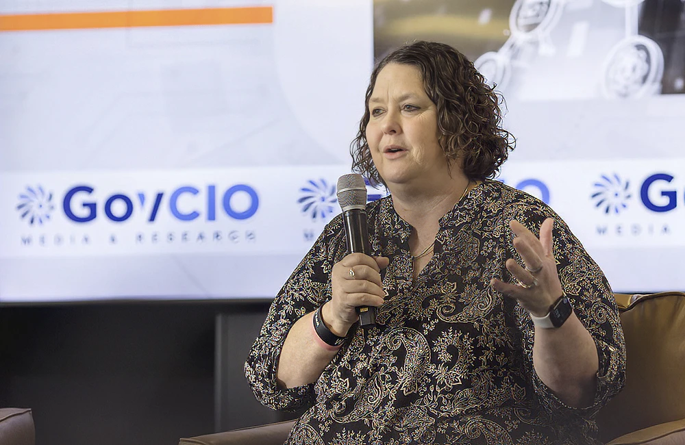 Amy Gleason, administrator of the U.S. DOGE Service and strategic advisor at Centers for Medicare and Medicaid Services, speaks at GovCIO Media & Research's Federal IT Efficiency Summit on May 20, 2026.