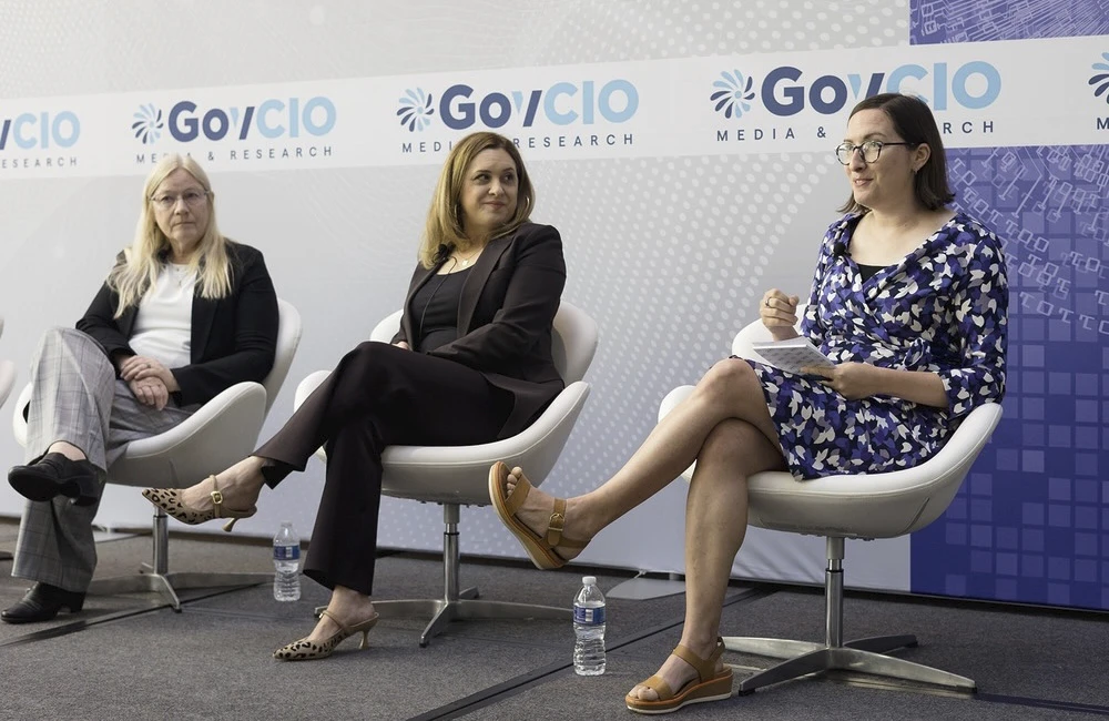 NASA SEWP's Theresa Kenney, Equinix's Christine Pacheco and GSA TMF's Jessie Posilkin speak during GovCIO Media & Research's Federal Tech Leaders Summit on June 12, 2026, in Washington, D.C.