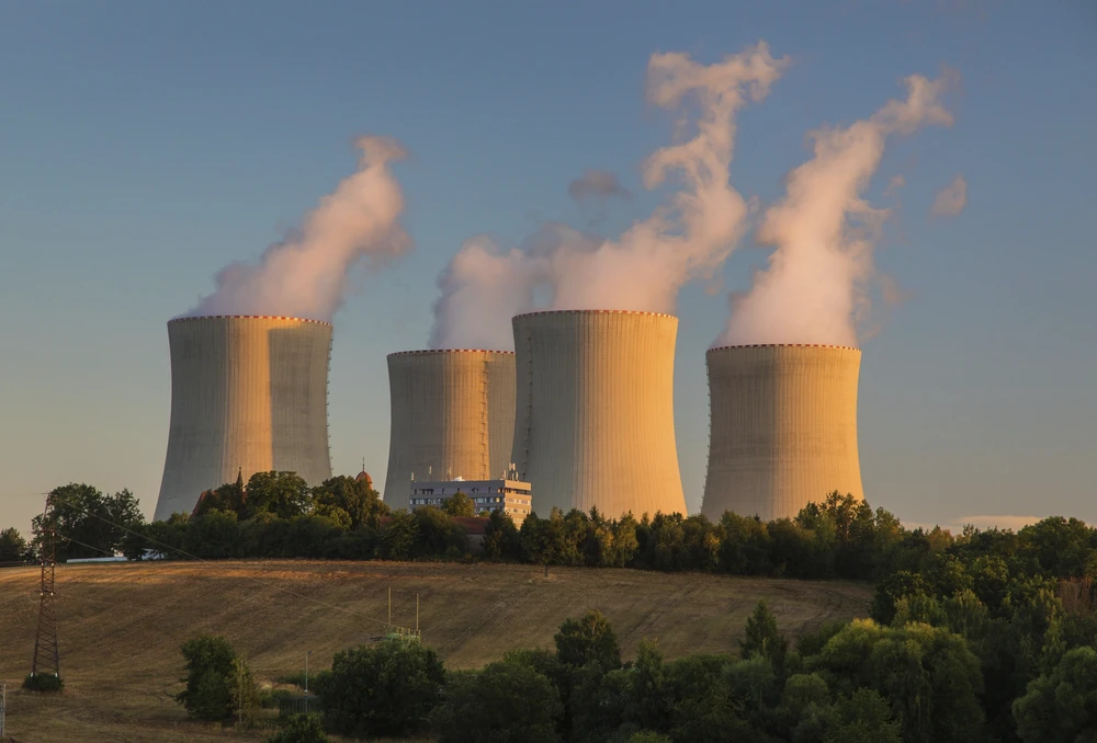 Cooling towers at nuclear power plant
