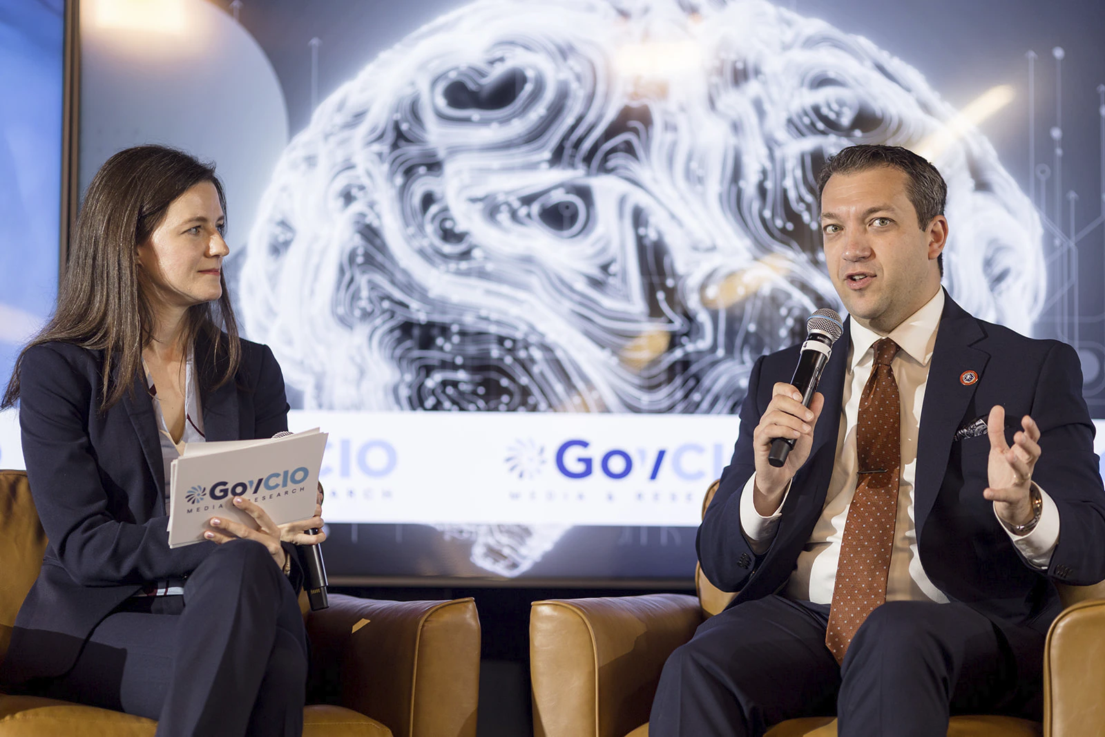 Jacob Glassman speaks at the Federal AI Forum