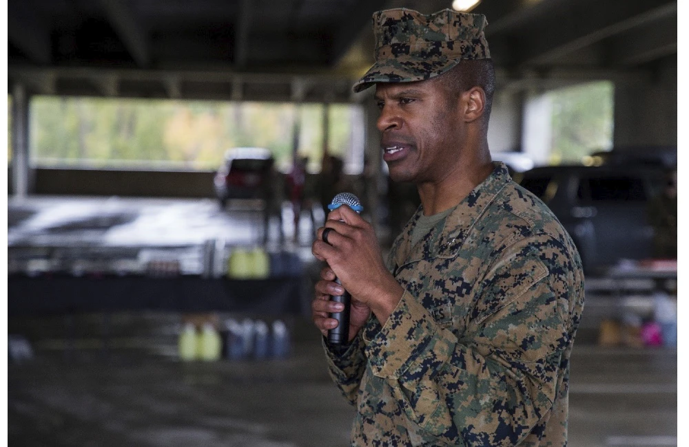 U.S. Marine Corps Col. Agur Adams, seen here in 2020, is the new director of Project Dynamis.